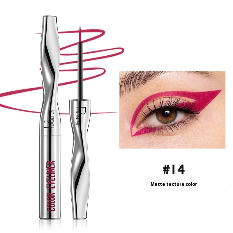 Color Eyeliner Makeup Waterproof Quick-drying Very Fine 24 Colors