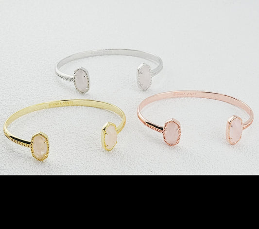 Creative Design Oval C Word Open-ended Bracelet