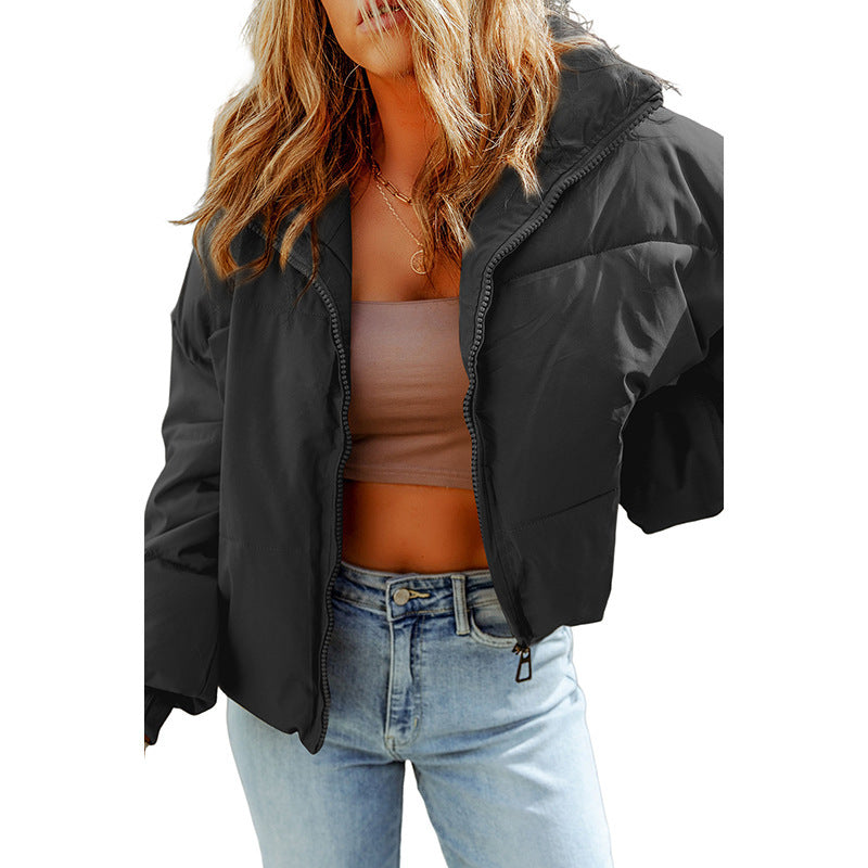 Lapel Warm Long Sleeves Coat For Women