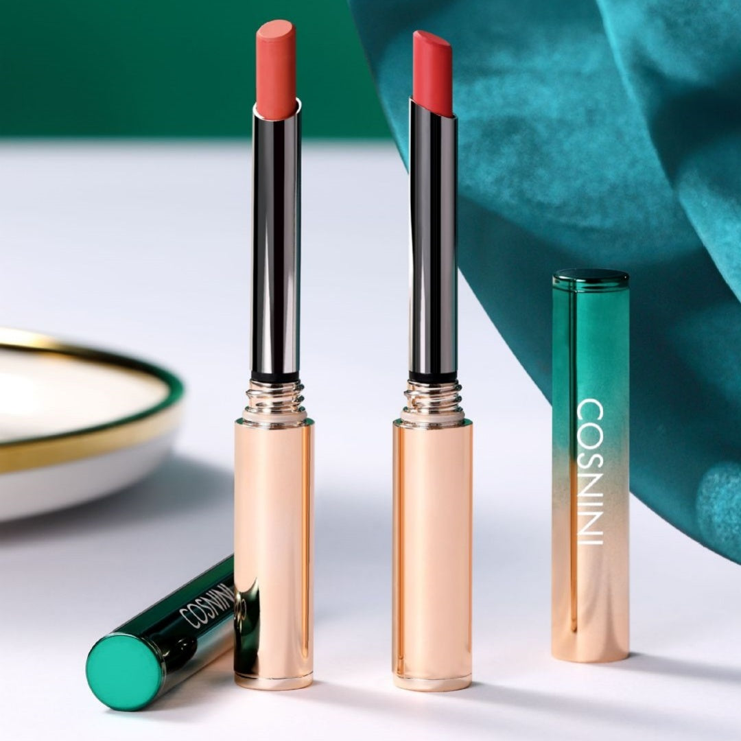 Waterproof Thin Tube Long-lasting Lock Color No Stain On Cup Lipstick