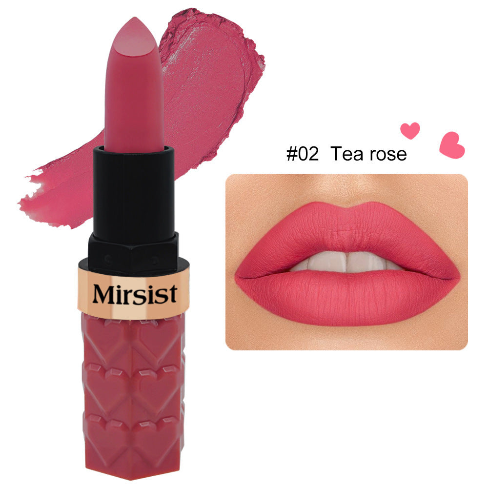 6 Color Matte Lipstick No Stain On Cup Waterproof And Durable