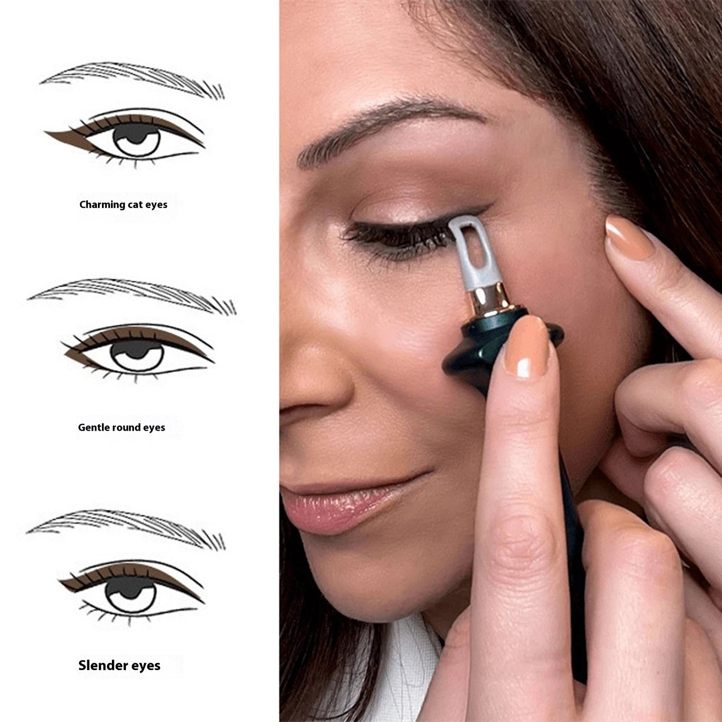 Silicone Eyeliner Painting Tool Outline Waterproof Not Smudge Creamy Eyeliner Eyeliner Brush