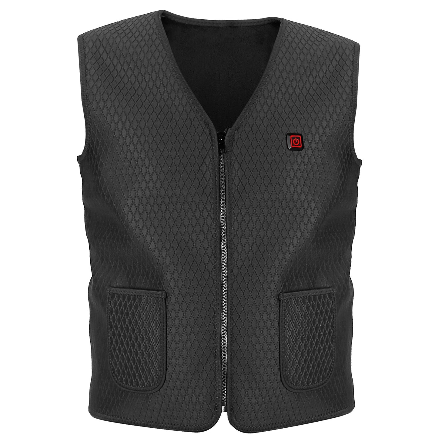 1Pc Heat Jacket Vest 3 Heating Gear Adjustable USB Heated Vest Warm Heat Coat Vest With 5 Heating Zones For Men Women Winter Outdoor Activity