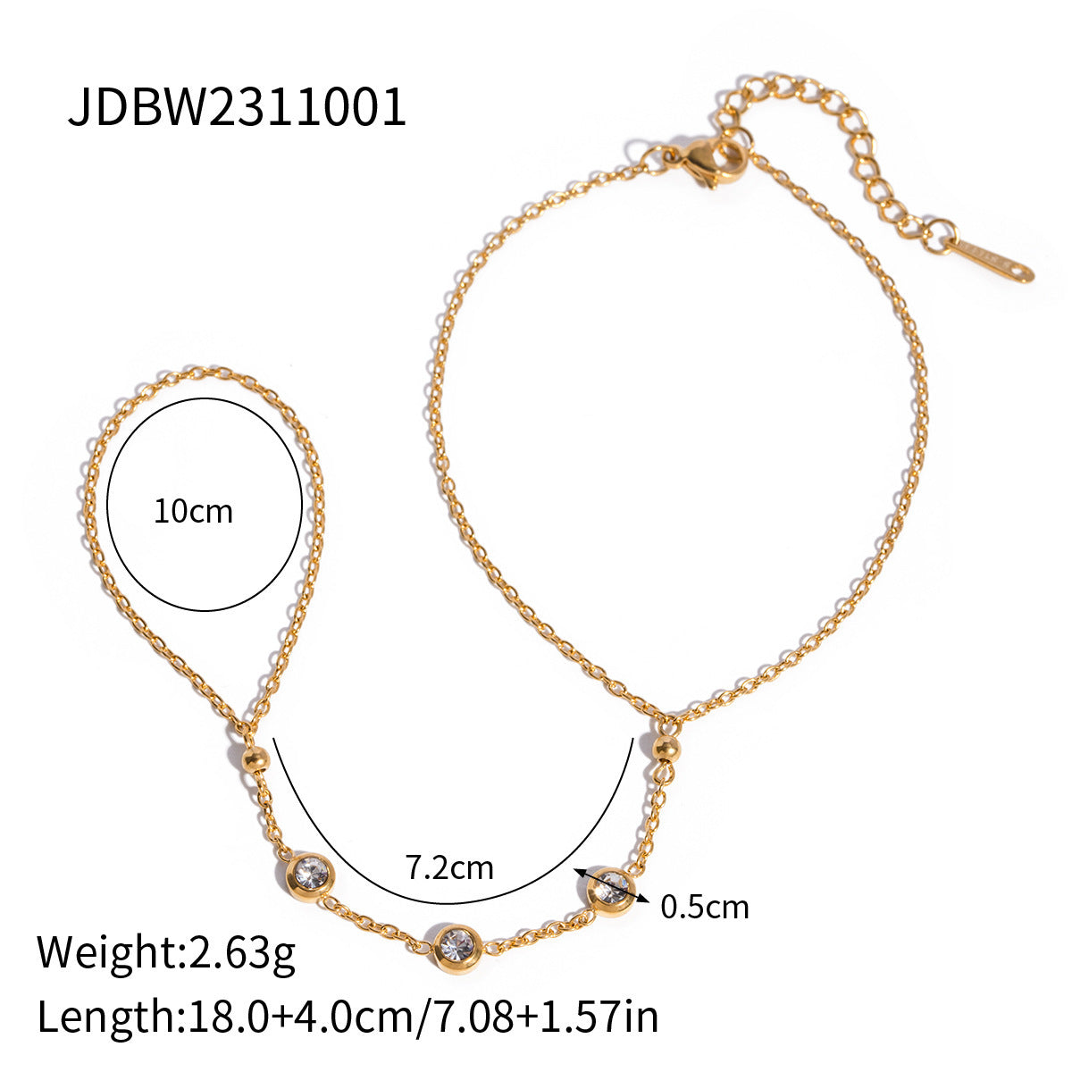 Stainless Steel Mitten-type Bracelet Female Special-interest Design