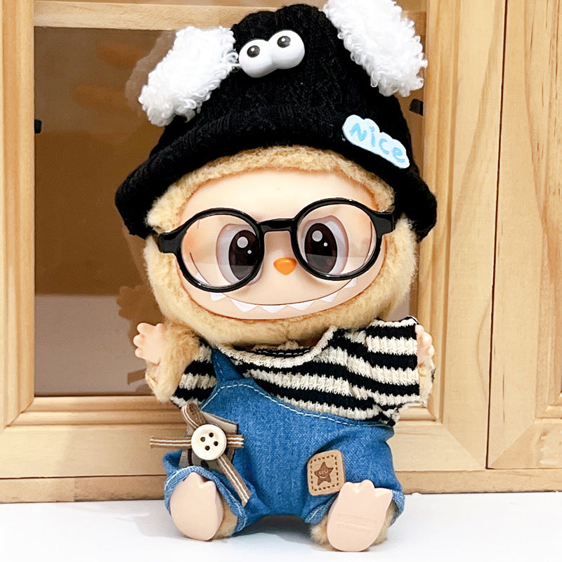 Doll Clothes Denim Suspender Pants Suit