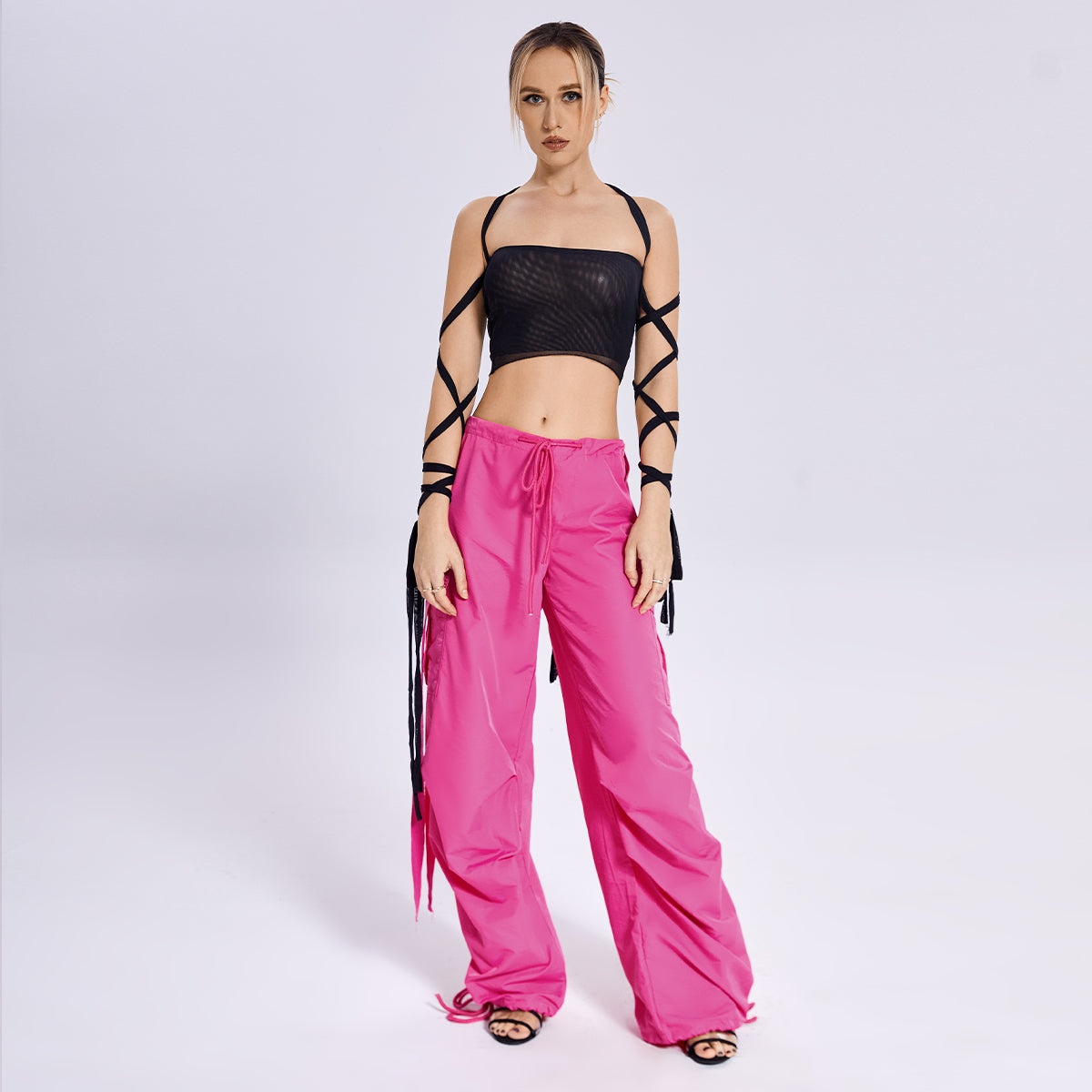 Style Womens Elastic Cross Arm Solid Color Straps Tank Top Casual Summer Ladies Slim Top