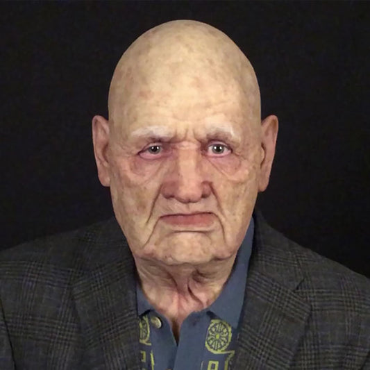Halloween Bald Old Man Mask Old Grandpa Headgear Props