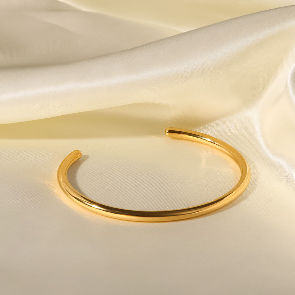 French 18K Gold-plated Titanium Steel Bracelet